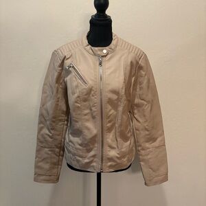 Cavalini Women's Beige Leather Jacket